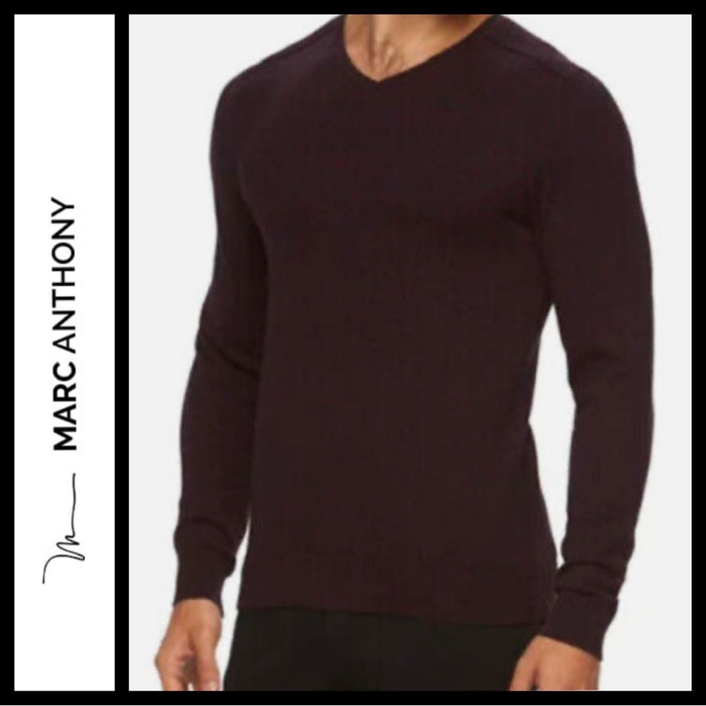 NWT Marc Anthony Cashmere Blend V-Neck Sweater